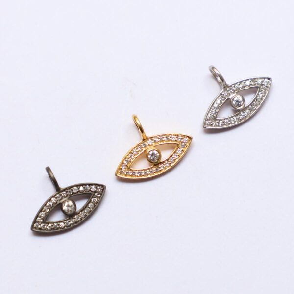 Pendent Gold, Black & Silver Eye - Image 3