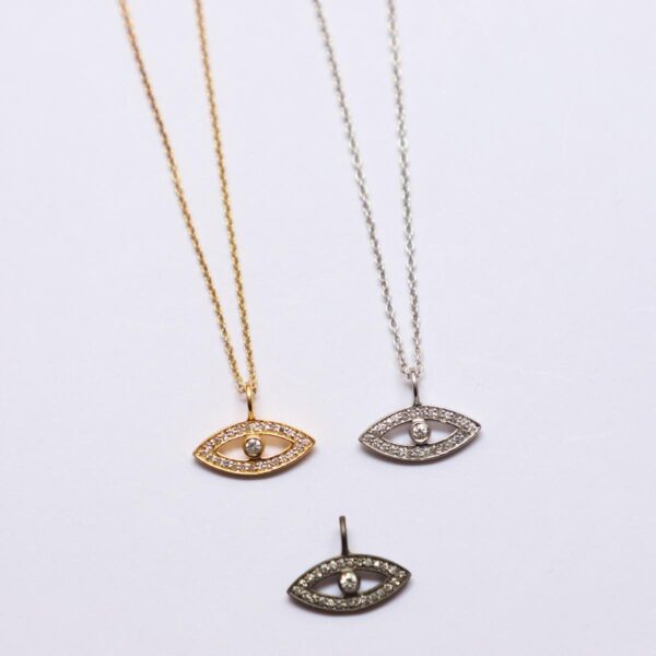 Pendent Gold, Black & Silver Eye - Image 5