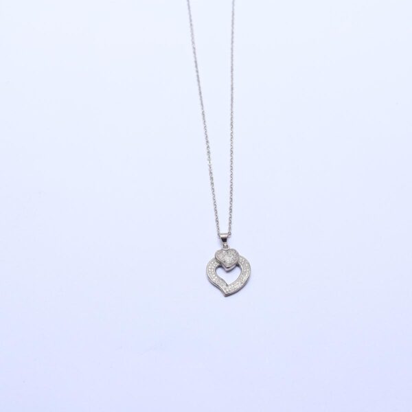 Lariat Chain Silver Heart