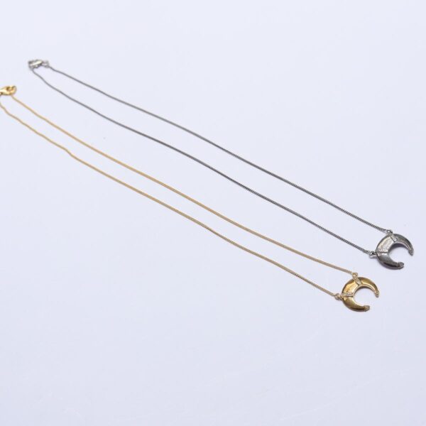 Lariat Chain Black, Silver, Gold Half moon - Image 5