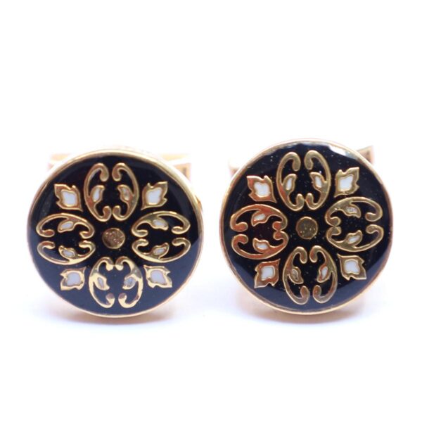 Floral Round Black Cuffling