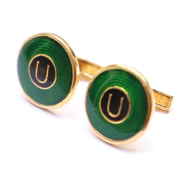 U Initial Round Black & Green Cuffling - Image 2