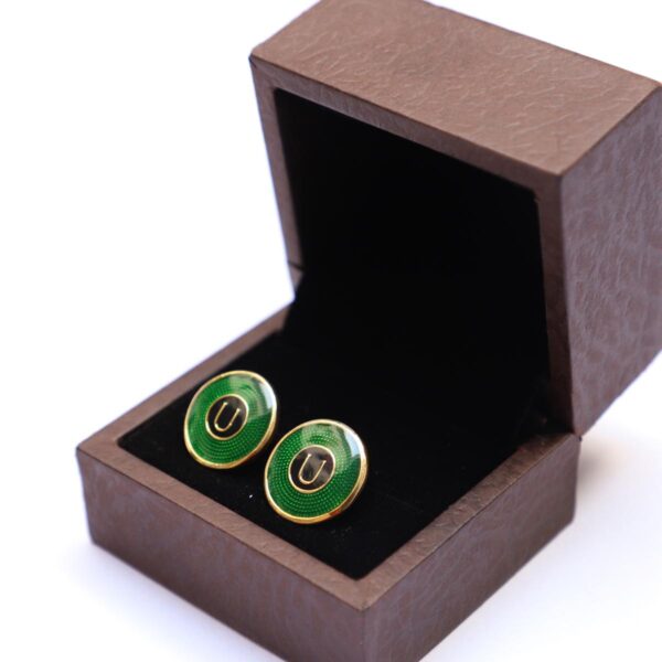 U Initial Round Black & Green Cuffling - Image 3