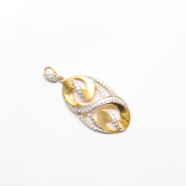 Silver Plated Leaf & Floral Mix Filigree Pendent Set - Image 4