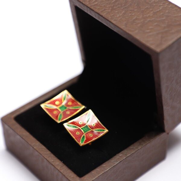 Leaf SQUARE Maroon & Green Cuffling - Image 3