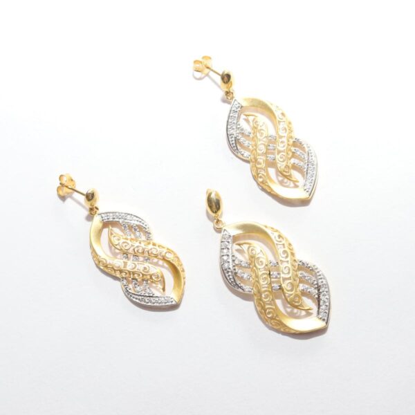 Gold Plated Classic Style Filigree Pendent Set - Image 3