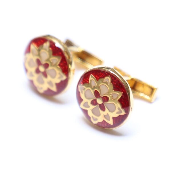 Mughal Round Maroon & Crem Cuffling - Image 2