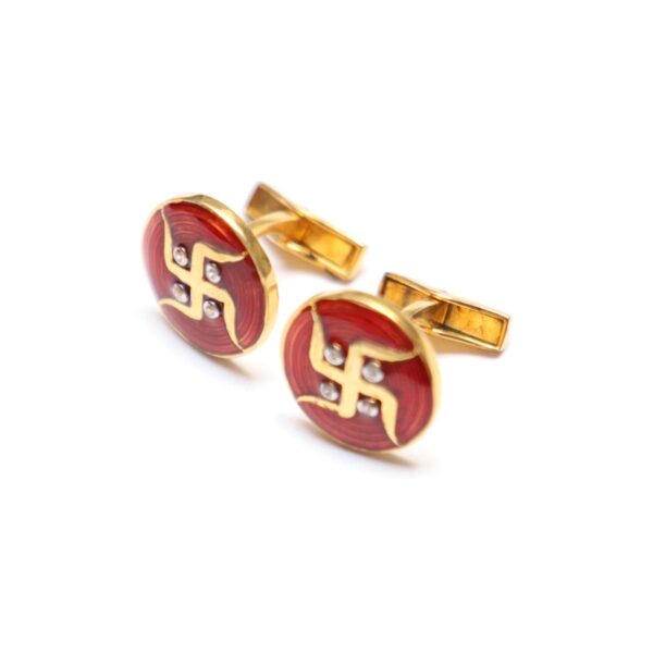 Swastik Round Maroon Cuffling - Image 2