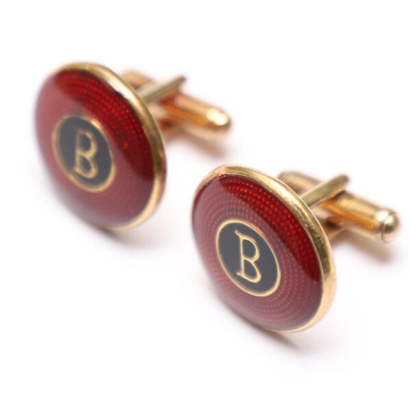 B Initial Round Maroon & Black Cuffling - Image 2