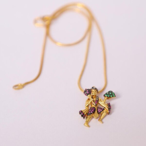 Pendent Gold, Black Hanuman JI - Image 2