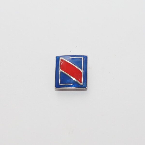 Rectangle Customize Blue & Red Cuf Button