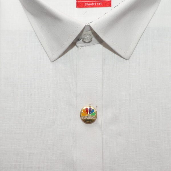 Round CNBC Logo Multi Colour Cuf Button - Image 5