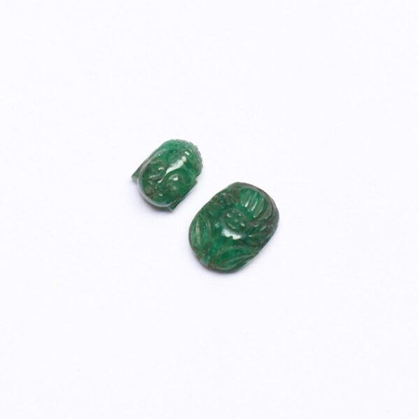 Emerald Buddha Head Mughal Craving - Image 2