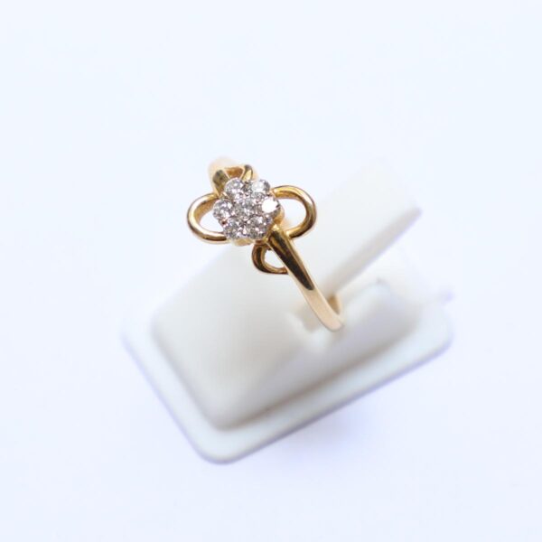 Diamond Studded Gold Ring - Image 3