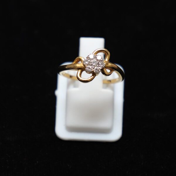 Diamond Studded Gold Ring - Image 2