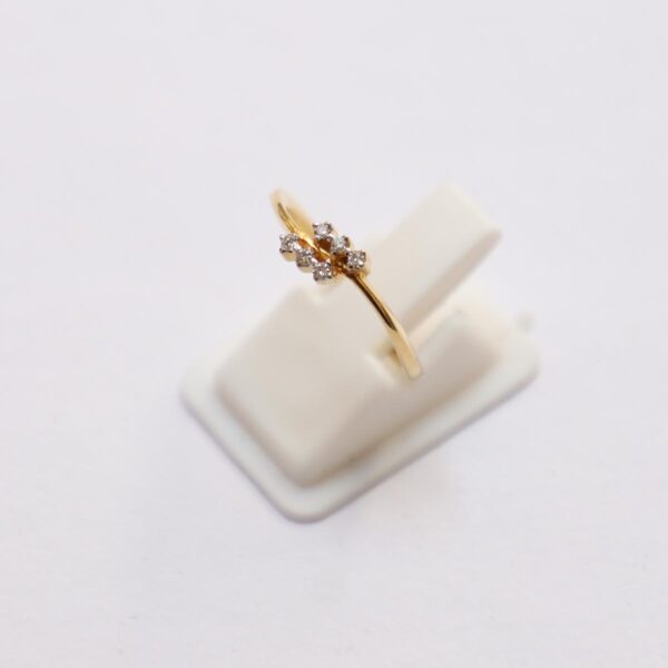 Diamond Studded Gold Ring - Image 3