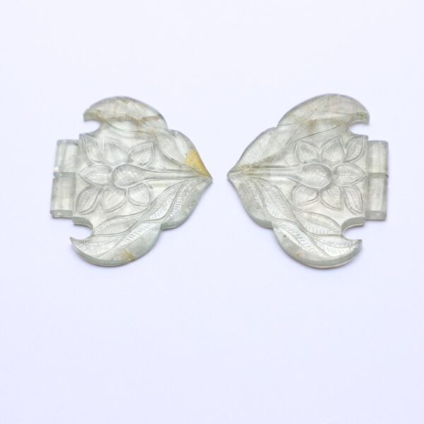 Aquamarine mughal carving 2 Pcs Set - Image 4