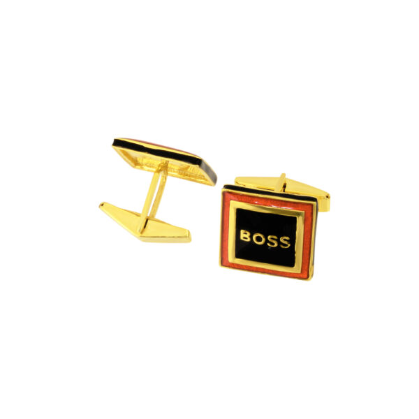 Boss Cufflinks | Black & Red Enamel Sterling Silver Cufflinks | Handcrafted Men's Accessories | Unique Cufflinks | Shirt Cufflinks For Her - Image 6